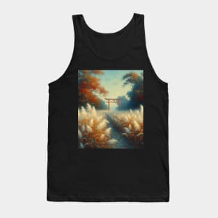 Torii Gate and White Flowers - Impressionism Tank Top